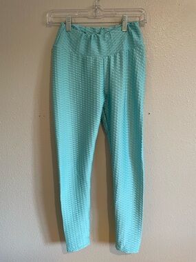 Teal Colored Scrunch Tik Tok Leggings